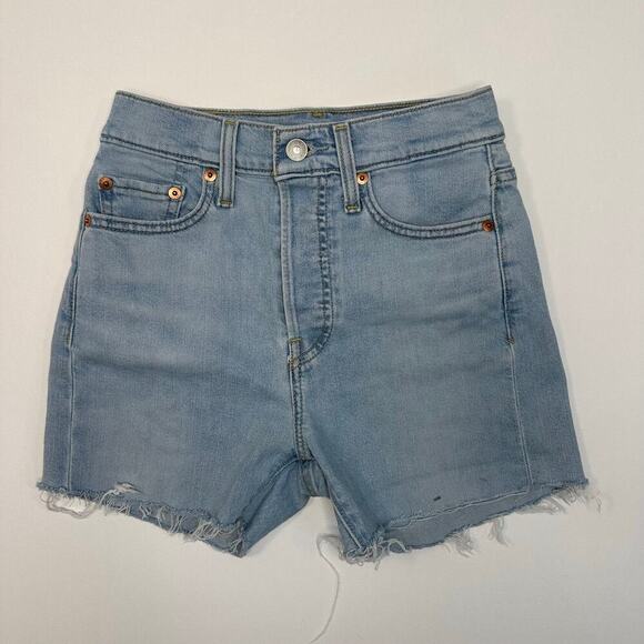 Levi’s Wedgie Skinny Denim Shorts Size 25 - Picture 1 of 7